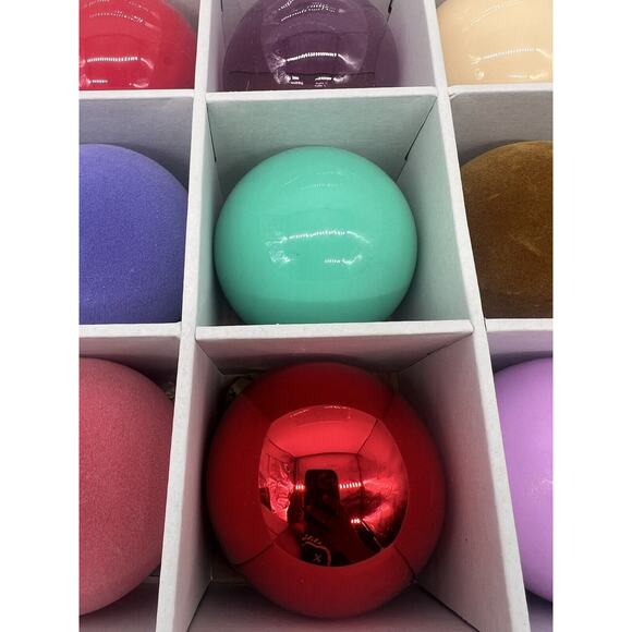 Anthropologie Tarrain Bulb Ornaments Mixed Finish 3” Ornaments Christmas Tree - Picture 9 of 11